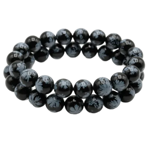 Snowflake Obsidian Bracelet