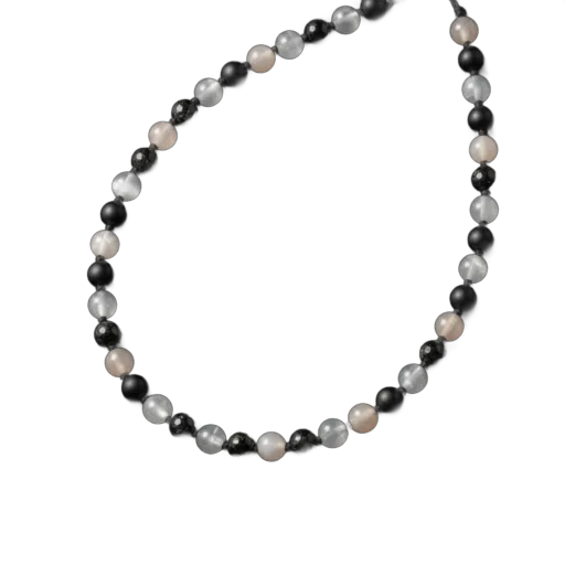 Selenite & Black Tourmaline Necklace